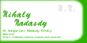 mihaly nadasdy business card